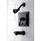 Kingston Brass Tub and Shower Faucet, 3, Wall Mount, Oil Rubbed Bronze KB86550DFL - alternate 2